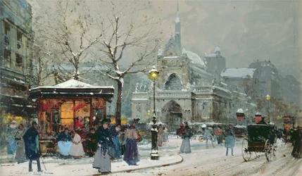 Snow Scene in Paris